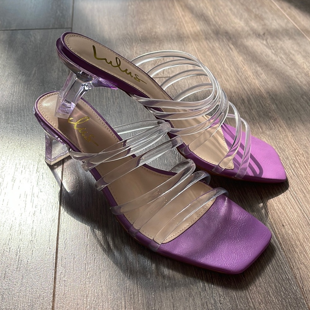 Lulu’s Clear and Purple Heel